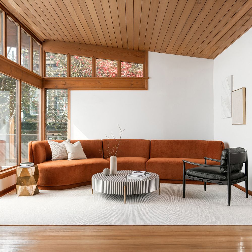 Graphic Stripes Coffee Table (36"-48") by West Elm