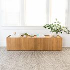 Modern Paneled Wood Media Console (72")