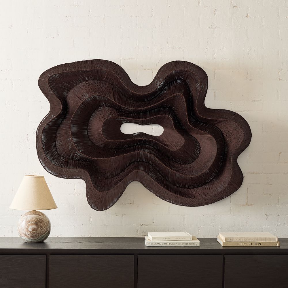 Geode Fiber Natural Dimensional Wall Art - Dark Brown, 55"x38"