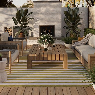 Shore Stripe Outdoor Performance Rug