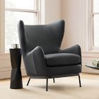Edgar Leather Chair - Metal Legs