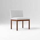 Open Box: Hargrove Banquette Armless Single - Performance Velvet Frost Gray, Cool Walnut