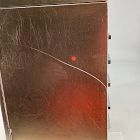 Open Box: Mid-Century Champagne Lacquer Jewelry Box, Tower (13.5"H)