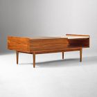 Open Box: Mid-Century Marble Single Pop-Up Coffee Table (48") - Walnut