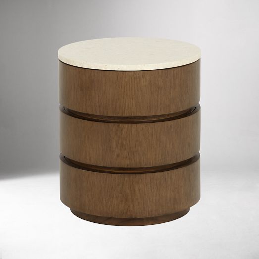 Corhaven Round 3-Drawer Nightstand (19