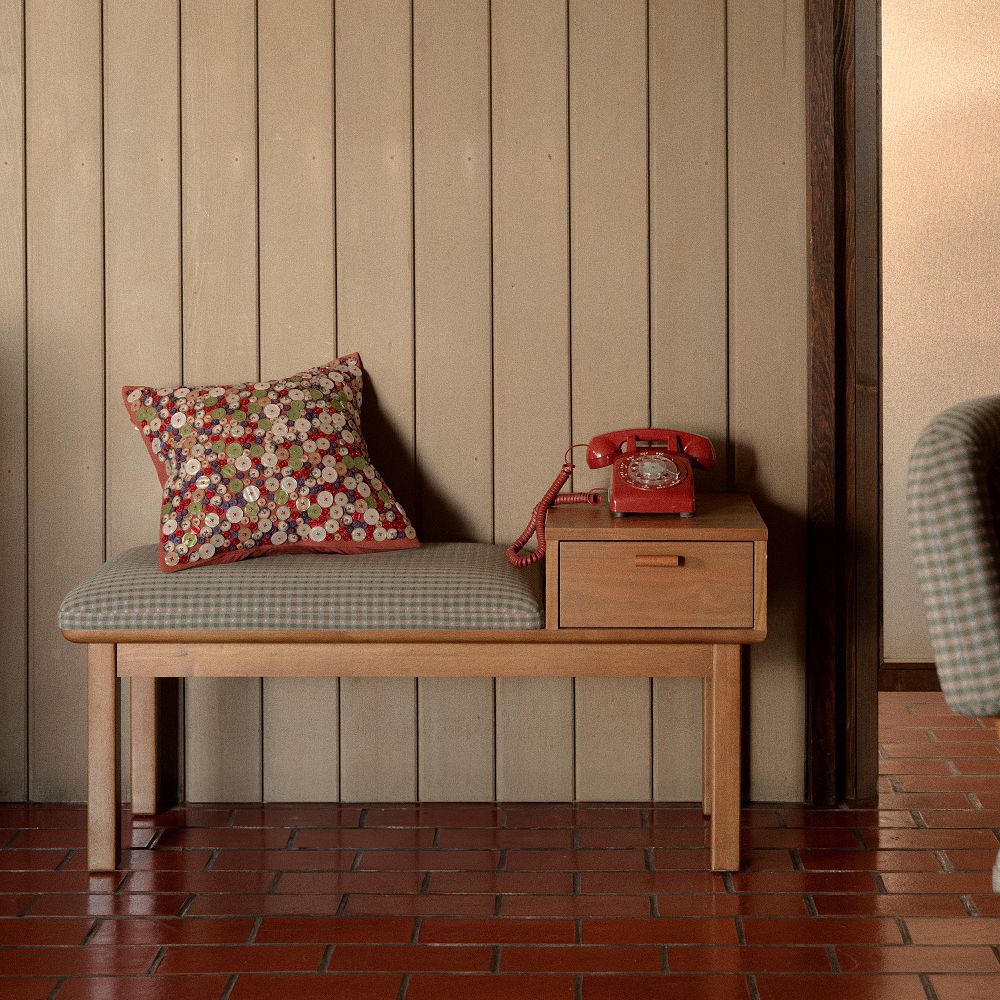 Emma Chamberlain Upholstered Telephone Bench (42") by West Elm