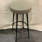 Open Box: Pierce &amp; Ward Bar Stool (30") - Pierce &amp; Ward Stripe, Black Cast Metal
