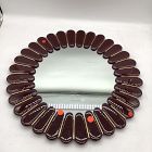 Open Box: Pierce &amp; Ward Faceted Round Wall Mirror (26" Diam) - Oxblood