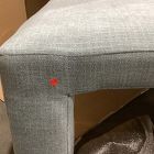 Open Box: Nove Coffee Table Ottoman - Performance Chenille Crossweave Dusty Blue