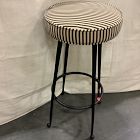 Open Box: Pierce &amp; Ward Bar Stool (30") - Pierce &amp; Ward Stripe, Black Cast Metal