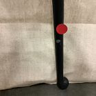 Open Box: Pierce &amp; Ward Bar Stool (30") - Pierce &amp; Ward Stripe, Black Cast Metal