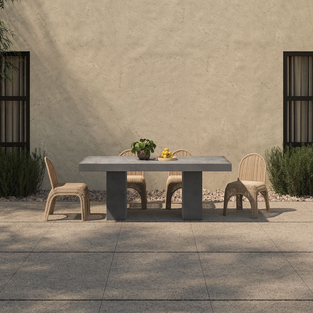 Block Leg Outdoor Dining Table by West Elm