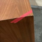 Open Box: Slatted Shallow Media Console (48") - Walnut, Dark Bronze