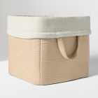 Foldover Quilted Storage Bin