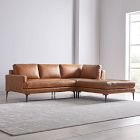 Andes Leather 3-Piece Ottoman Sectional (94"&ndash;105")