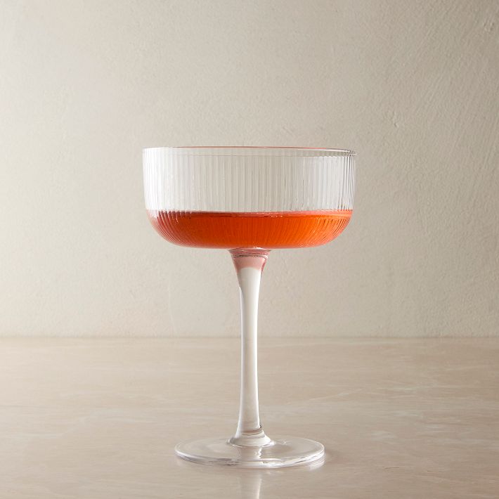 Fluted Coupe Glass Sets for Elegant Entertaining | West Elm
