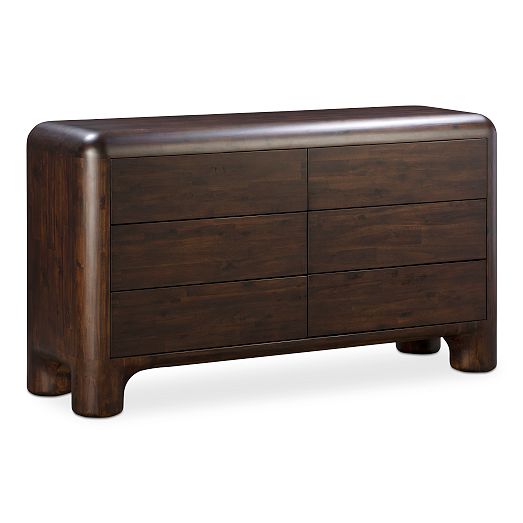 Linden 6-Drawer Dresser, Dark Brown, West Elm