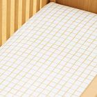 Organic Painterly Grid Crib Fitted Sheet