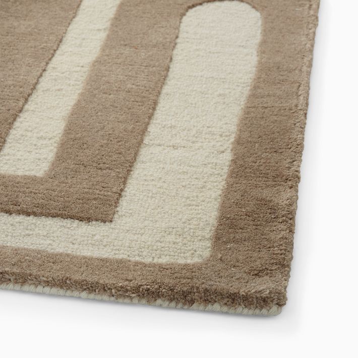 Walker Noble Kuba Wool Rug, Almond | West Elm