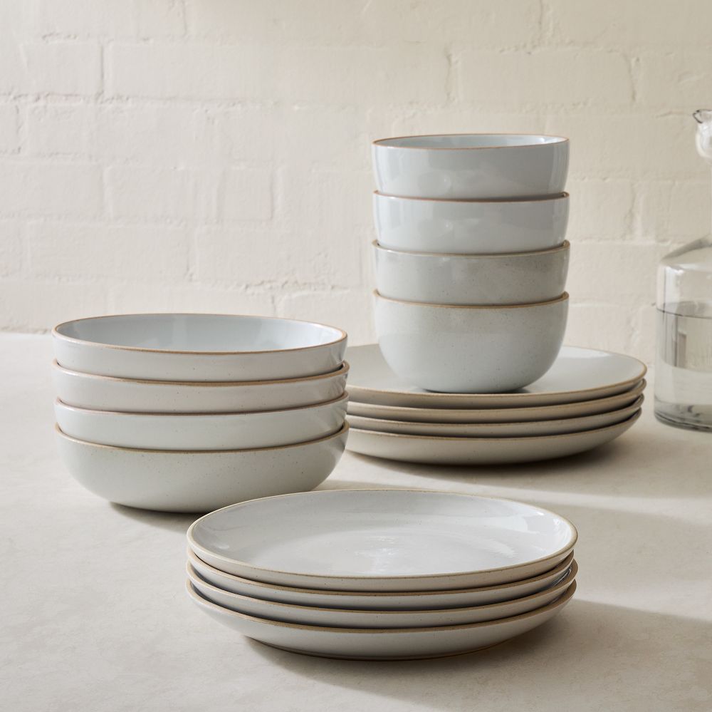 Mill Stoneware Dinnerware (Set of 16) - Natural