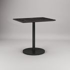 Orbit Restaurant Rectangle Dining Table &ndash; Porcelain w/ Protective Metal Bumper