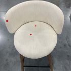 Open Box: Devon Bar Stool (30") - Performance+ Basket Slub Sand, Toasted Oak