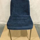 Open Box: Jack Metal Frame Dining Chair - Performance Distressed Velvet Midnight, Champagne Bronze