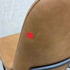 Open Box: Jack Metal Frame Leather Dining Chair - Ludlow Leather Sesame, Dark Bronze