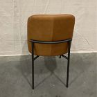 Open Box: Jack Metal Frame Leather Dining Chair - Ludlow Leather Sesame, Dark Bronze