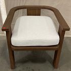 Open Box: Monet Outdoor Dining Armchair - Alessi Linen, Toasted Brown