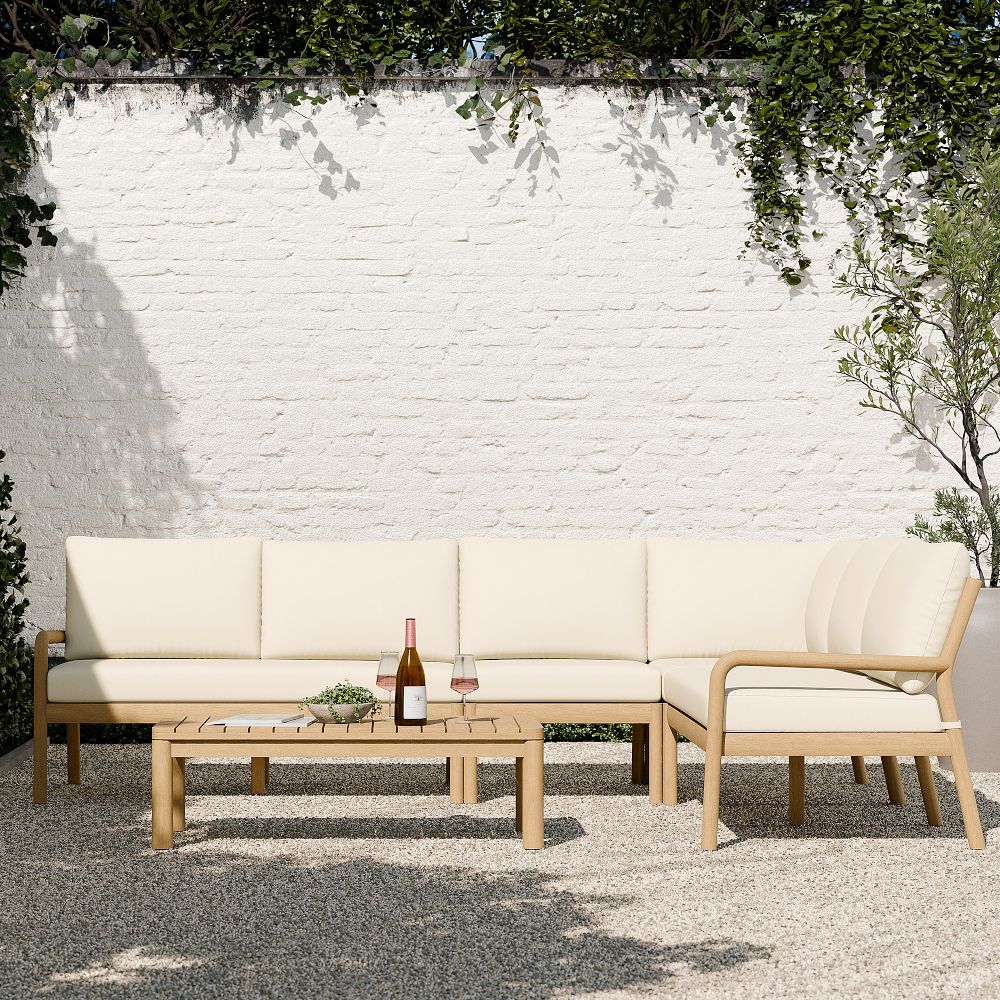 Mara Vista Outdoor 4-Piece L-Shaped Sectional (120") by West Elm