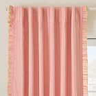 Pink Chicken Ruffle Stripe Blackout Curtain