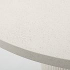 Fluted Outdoor Bistro Table (44") &amp; Ventura Stacking Dining Chairs Set