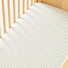 Pink Chicken Stripe Crib Fitted Sheet