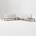 Catalina Outdoor 3-Piece L-Shaped Sectional w/ Table (109")