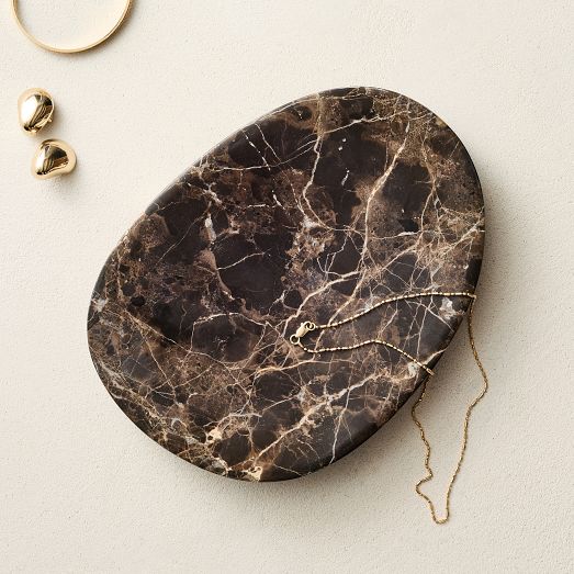 Asymmetrical Marble Trays