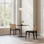 Orbit Restaurant Rectangle Dining Table &ndash; Porcelain w/ Protective Metal Bumper