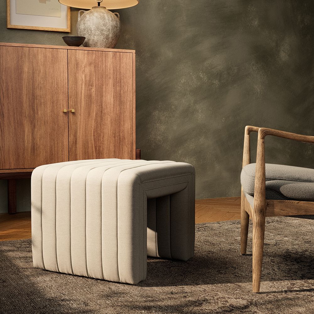 Anniina Channeled Ottoman (21") by West Elm