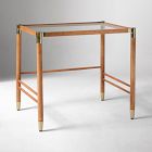 Open Box: Arnet Solid Wood and Glass Nesting Side Table (24") - Sienna