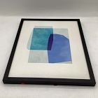 Open Box: Blue Abstraction Framed Wall Art by Minted for West Elm (16"x20"), Full Bleed Print - Black Wood