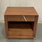 Open Box: Matias Nightstand (24") - Cool Walnut, Burnished Brass