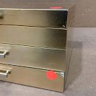 Open Box: Mid-Century Champagne Lacquer Jewelry Box, Grand (7.25"H)