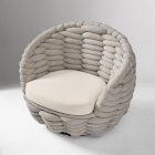 Cozy Upholstered Outdoor Swivel Chair