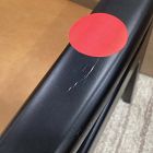 Open Box: Dunham Dining Arm Chair - Ludlow Leather Sesame, Black