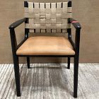 Open Box: Dunham Dining Arm Chair - Ludlow Leather Sesame, Black