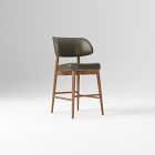 Open Box: Hyde Counter Stool (26") - Saddle Leather Slate, Cool Walnut