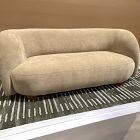 Open Box: Laurent Sofa (76") - Performance Distressed Velvet Camel, Cool Walnut