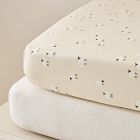 Sheep Crib Sheet &amp; Oatmeal Tencel Crib Sheet Bundle