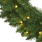 Pre-Lit Faux Green Pine Wreath