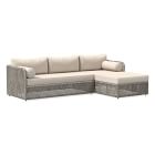 Coastal Outdoor 2-Piece Chaise Sectional Cushion Covers